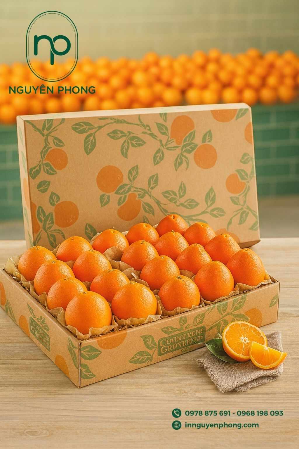 Thùng carton đựng quýt chuẩn xuất khẩu